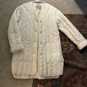 Everlane Cream Quilted Jacket
